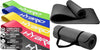 "Fitness Combo Set – Resistance Bands + 10mm Yoga Mat | Unisex Home Gym Essentials for Yoga, Pilates, Stretching"